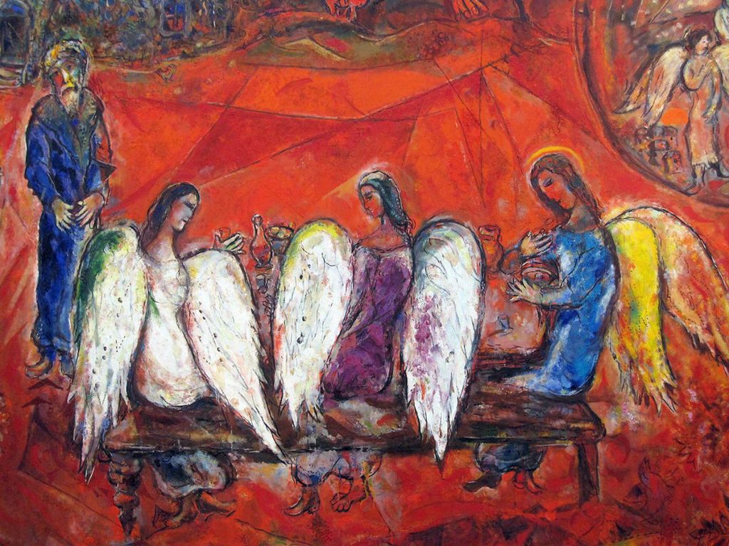 Марк Шагал Авраам и три ангела